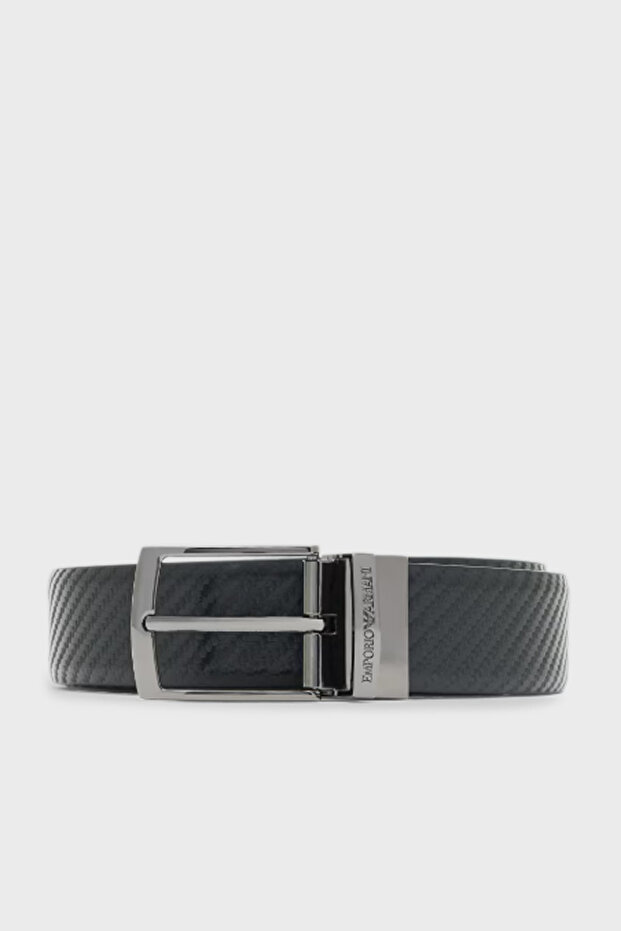 Genuine Leather Double-Sided Belt with Logo Men Belt Em003703 Af19586 Mc012