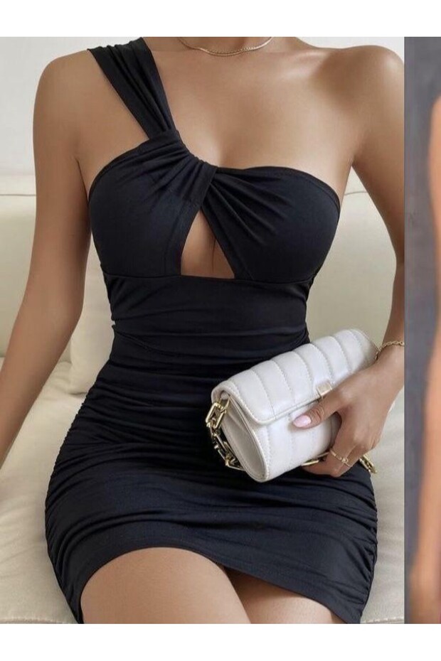 Black Dress with Window Detail