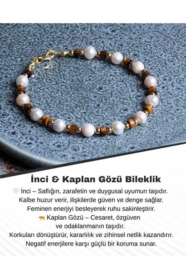 Pearl & Tiger's Eye Bracelet