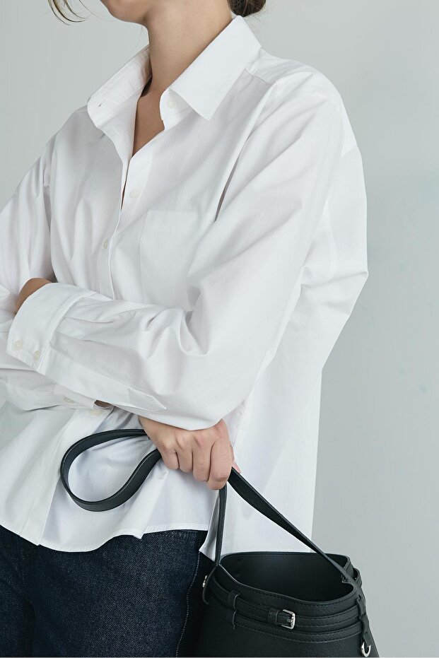 Beyaz Penny Basic Gömlek - 3