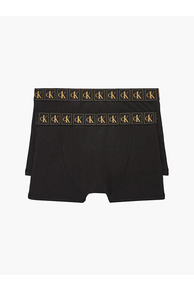 2PK TRUNK Erkek Siyah Boxer Set - 3