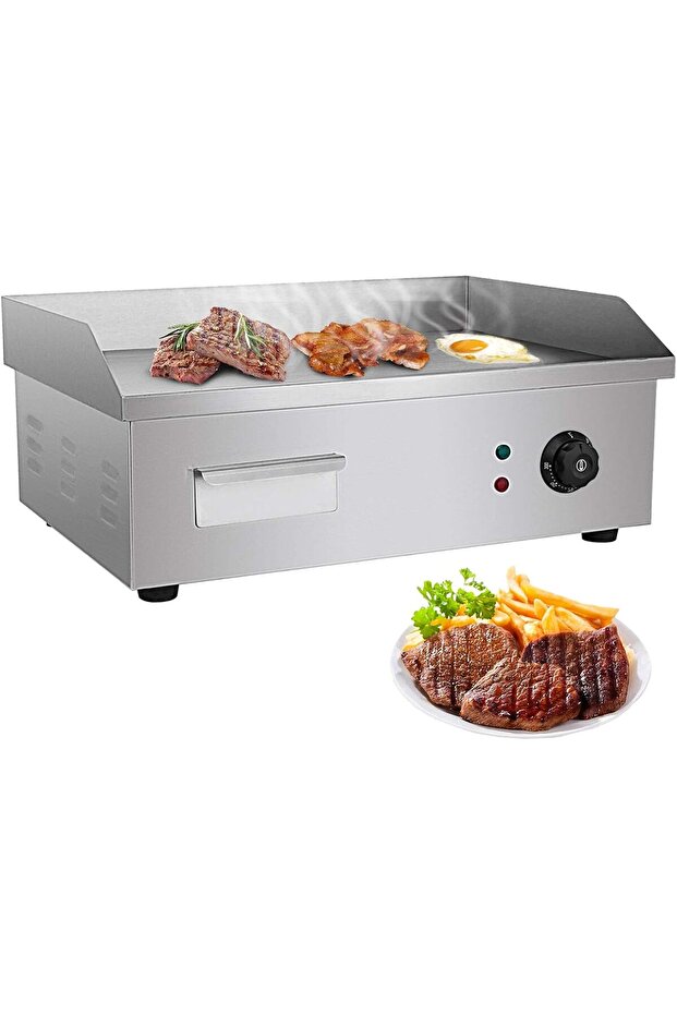 Electric Flat Top Grill 3000W Electric Countertop Griddle Grill 22 Inch Stainless Steel Flat Griddle