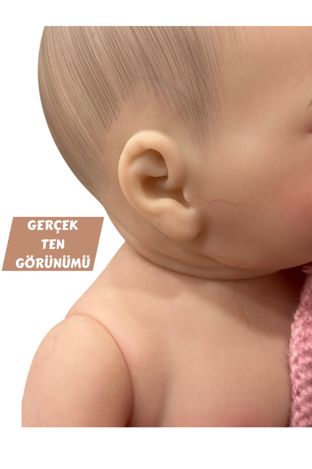 43 Cm Aksesuarlı Gerçekçi Bebek %100 Silikon Yumuşak Doku Aksesuarlı Bebek-Soft Yumuşak Gerçek Bebek - 3