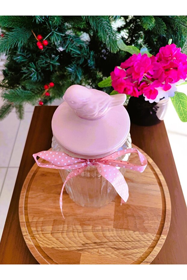 Bird Jar Classic 1300 ml Pudra - Kuş Kapaklı Kavanoz 1300 ml Pudra - 4