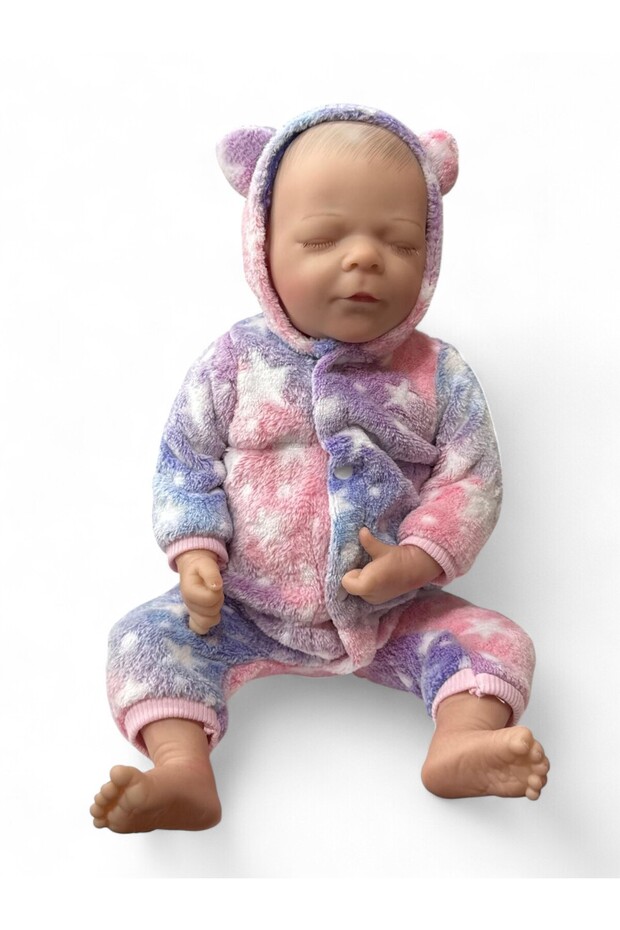 43 Cm Aksesuarlı Gerçekçi Bebek %100 Silikon Yumuşak Doku Aksesuarlı Bebek-Soft Yumuşak Gerçek Bebek - 8
