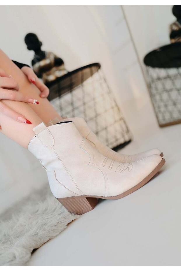Akver Bej Nubuk Topuklu Bot - 2