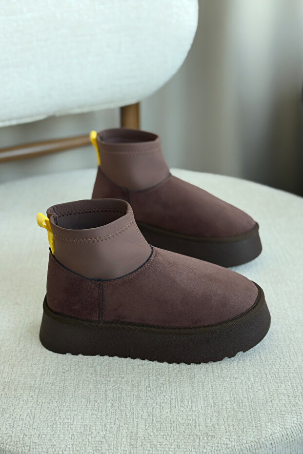 Γυναικείες μπότες Royal Stretch - Καφέ-Σουέντ - 4