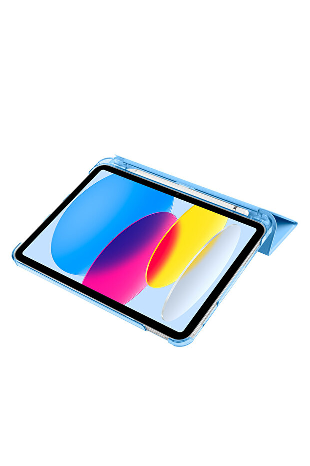 İpad 10.Nesil 2022 10.9 Inç İle Uyumlu Standlı Smart Kılıf ve Klavye Mouse 2'li Set - 6