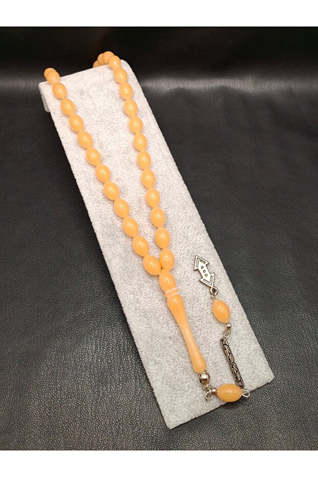 Phosphorescent in the Dark Bezi Cut Powder Amber Prayer Beads