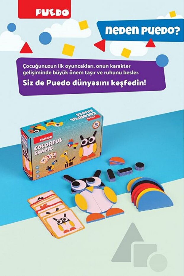 Mucıt Panda Puedo Colorful Shapes Tangram Seti - 5