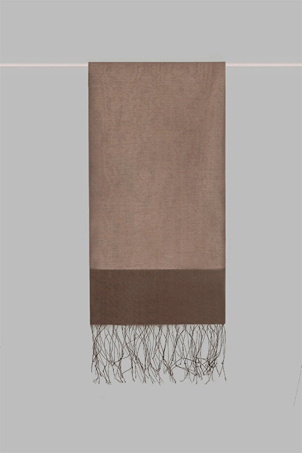 ipekli çift kat tüllü şal - 2