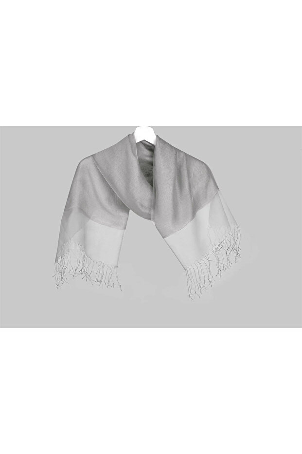 ipekli çift kat tüllü şal - 2