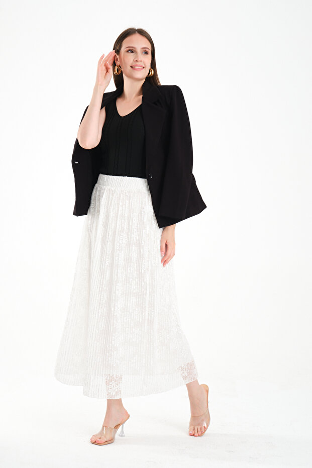 Pliseli Maxi Etek - 8