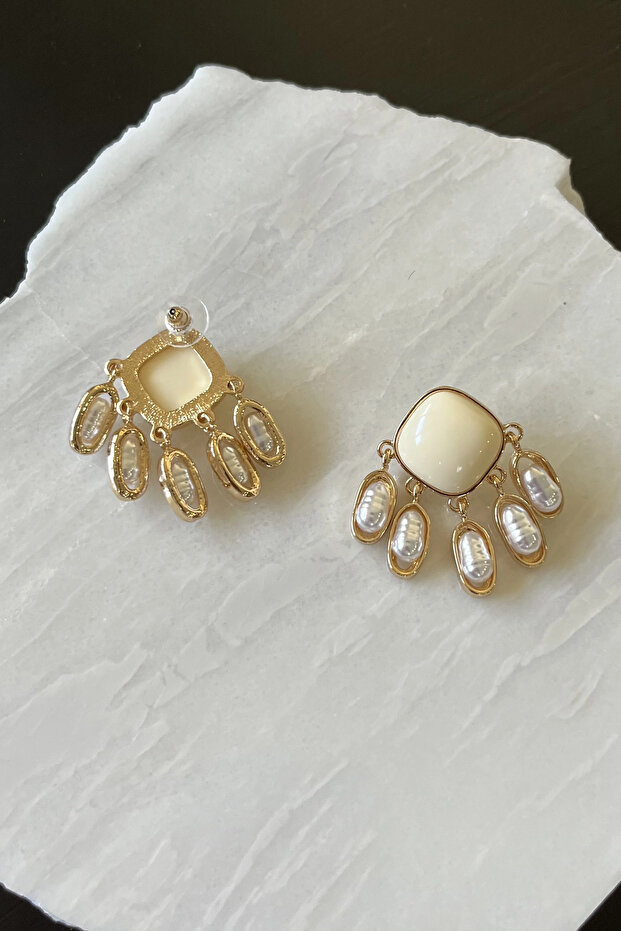 Pearl Dangle Earrings - 3