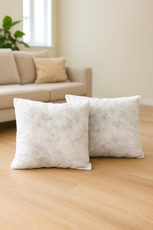 2-Piece Throw Pillow Inner Cushion – 400/440 Gr Filling, 100% Sponge Particle (43X43 /45X45 /50X50 cm)