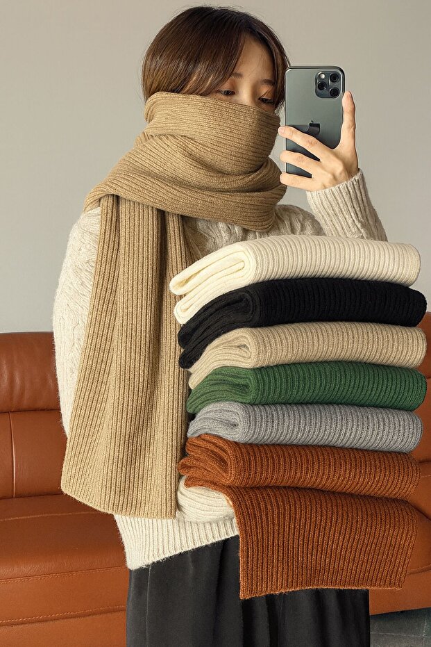 % 100 PREMİUM TRİKO KIŞLIK ÖRME ATKI - 2