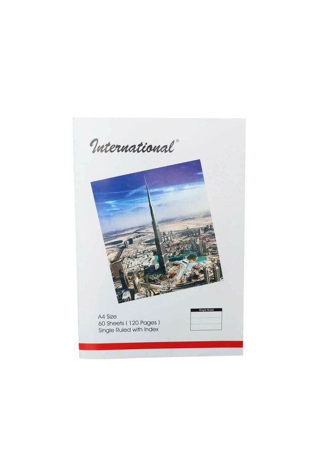 A4 Exercise Book Single Ruled with Index – 60 Sheets (120 Pages) - 1