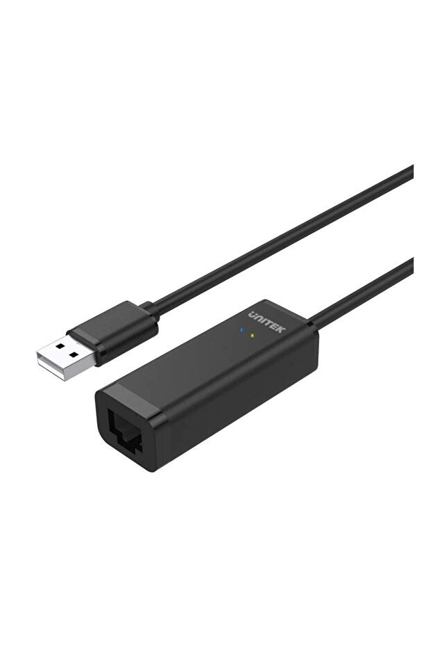 USB 2.0 to Ethernet Adapter, 480Mbps Maximum Support, Black | Y-1468