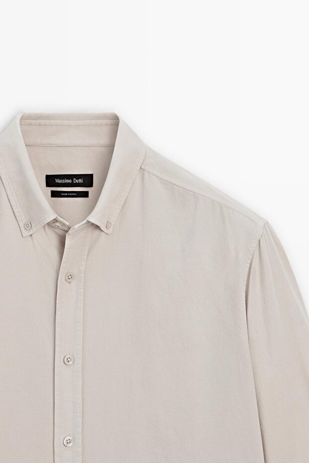 Fitilli regular fit gömlek - 6