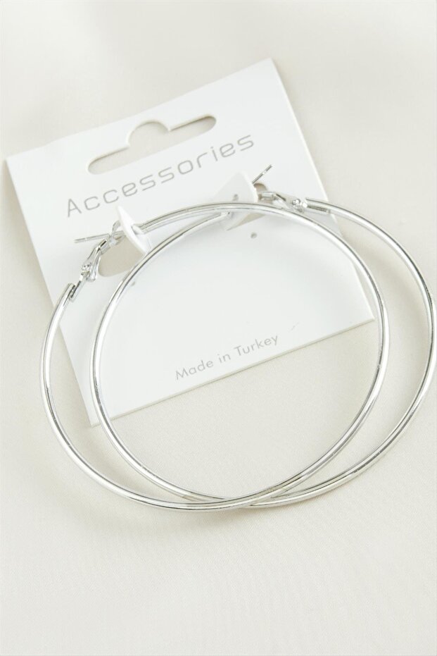 Pipe Hoop Earrings 6 cm