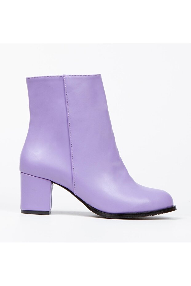 FELİ LİLA DERİ 5 CM TOPUKLU BOT - 6