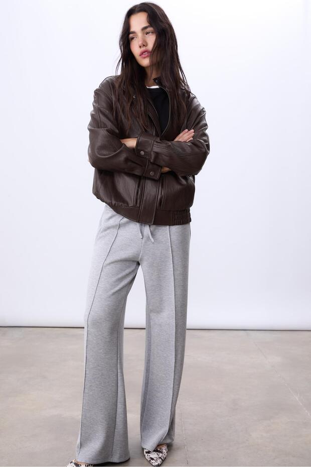 Oversize suni deri ceket - 2