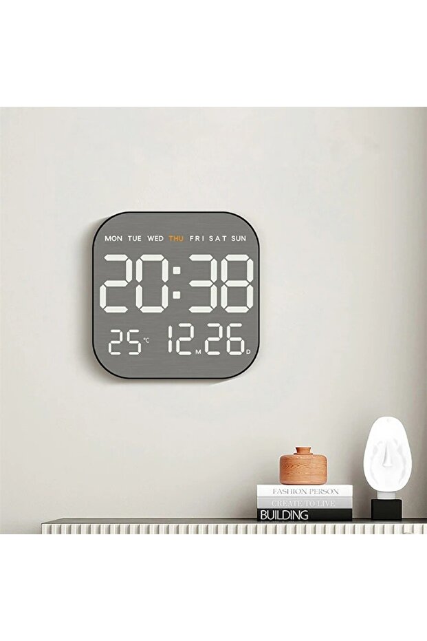 Controlled Led Digital Wall Clock Automatic Brightness Alarm Date and Temperature with Countdown Feature - 1