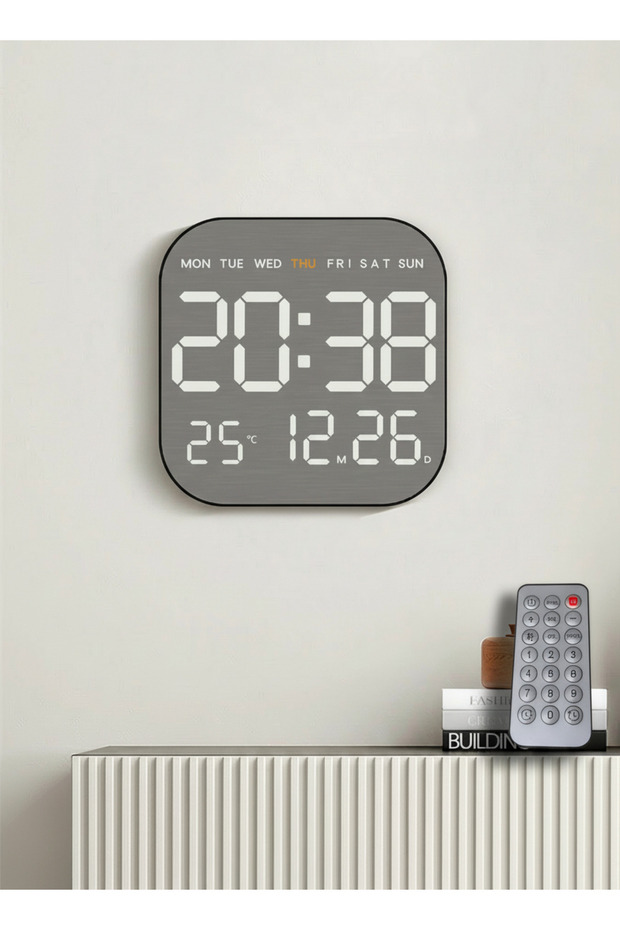 Controlled Led Digital Wall Clock Automatic Brightness Alarm Date and Temperature with Countdown Feature - 5