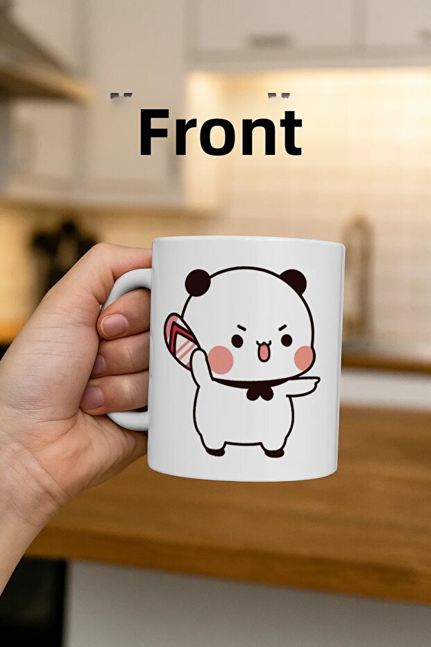 كوب دودو بودو منقوش على شكل دمية دب - 2