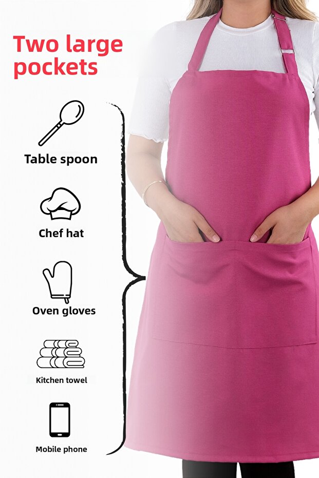 Simple kitchen apron with adjustable strap - 2