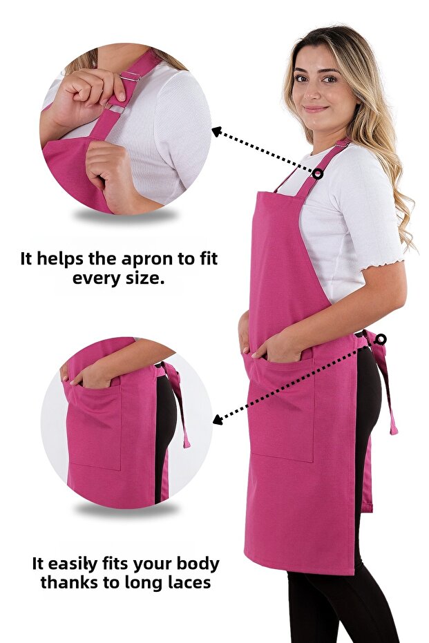 Simple kitchen apron with adjustable strap - 5