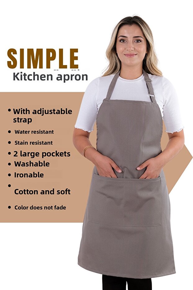 مريلة مطبخ بسيطة قابلة للتعديل - 1