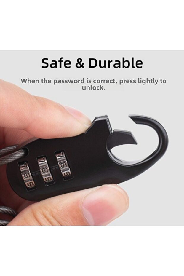 قفل كابل ملفوف لخوذة الدراجات - 2