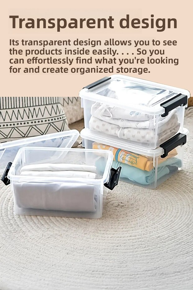 3-Wheeled Storage Container Rectangular with Locking Lid Multi-Purpose Toy Storage Box 20-30-50 L - 5