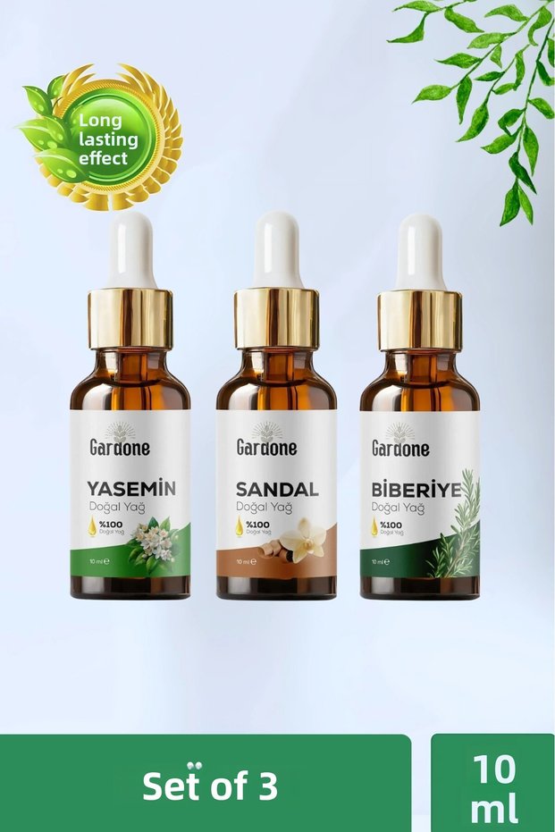 Yasemin Sandal Rosemary Dropper Cap Herbal Natural Oil 3X10Ml