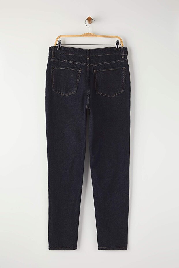 Koyu Lacivert Essential Fit Tütün Dikişli Jeans Kot Pantolon TMNAW23JE00104 - 6