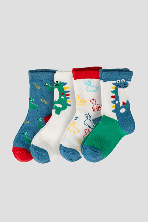 4 Pairs of Cotton Boys' Socks