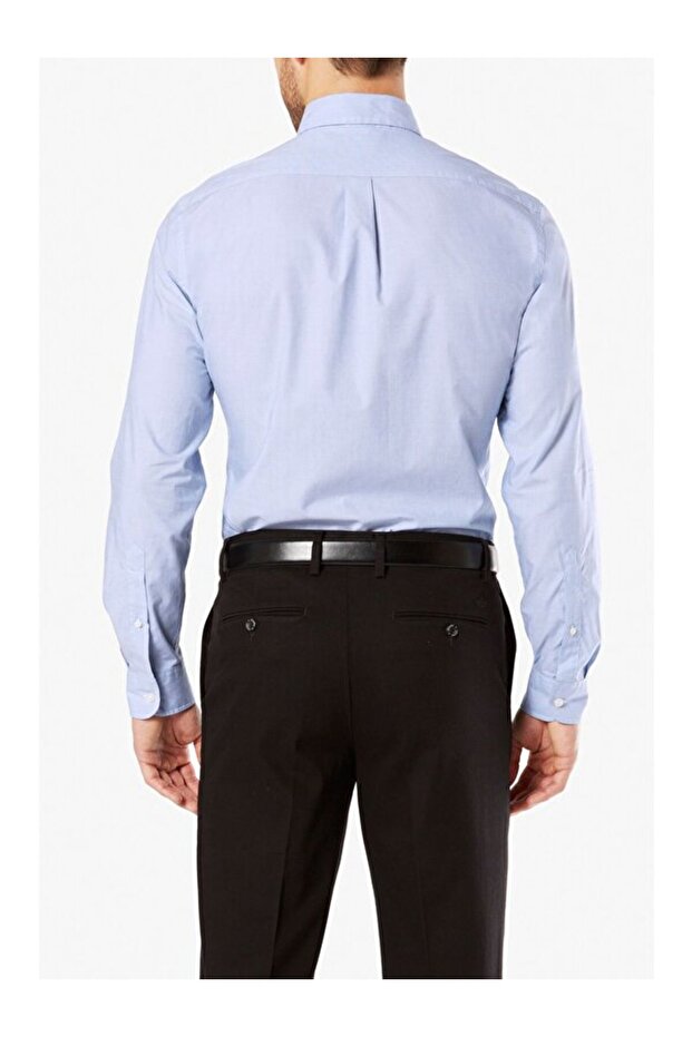 Refined Poplin Mavi Gömlek - 3