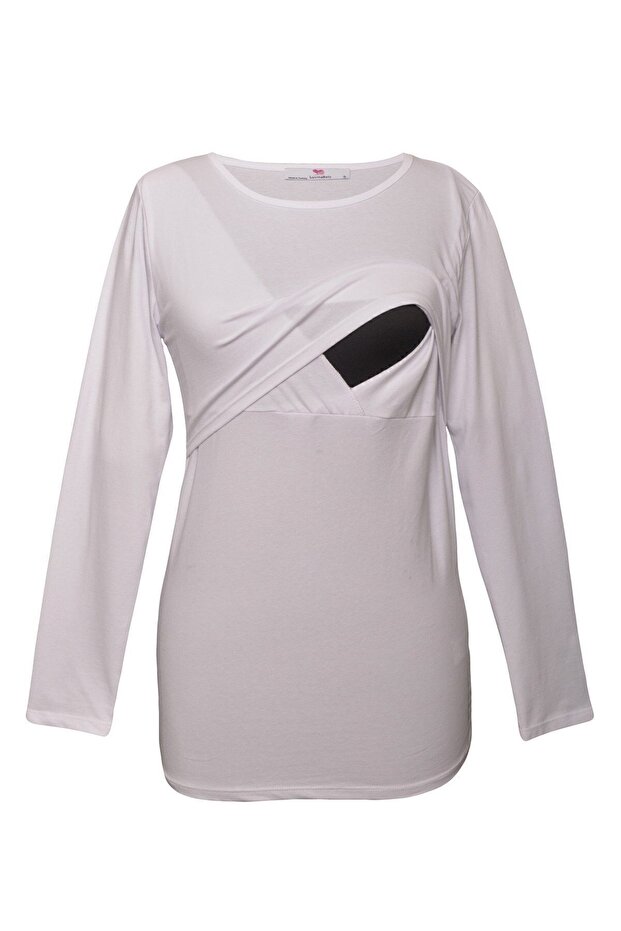 2701-2708 Cotton Long Sleeve Maternity Breastfeeding T-shirt