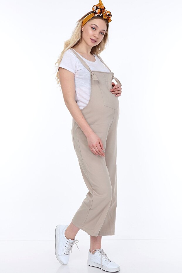 MYRA6101 - Bej Hamile Salopet - 3