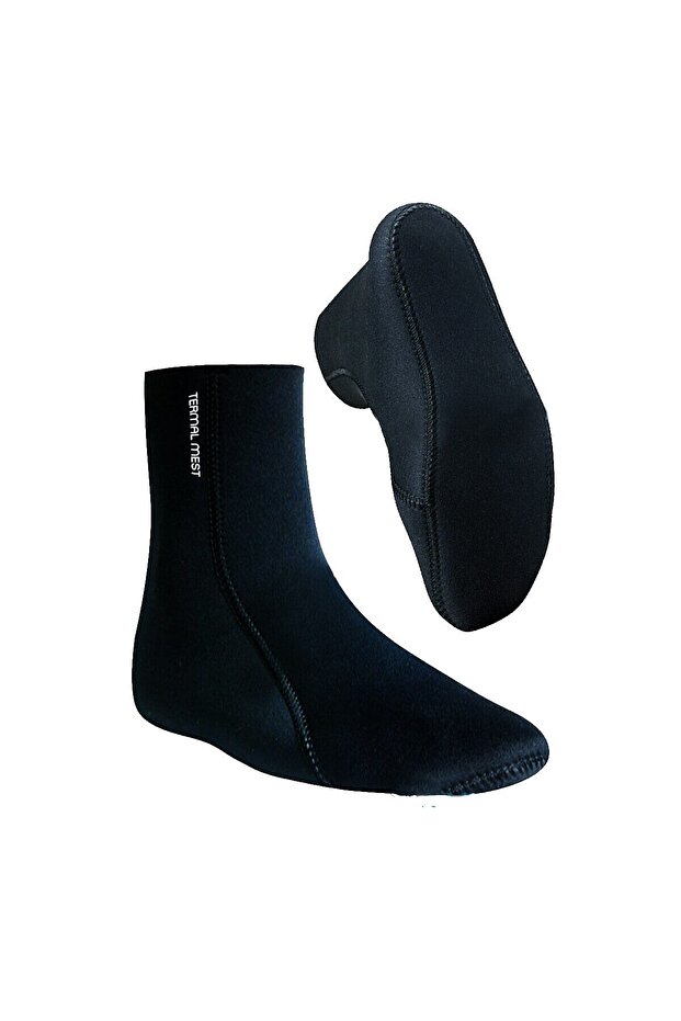 Termal Mest Çorap Su Geçirmez Abdest Çorabı Lastikli Siyah - 5
