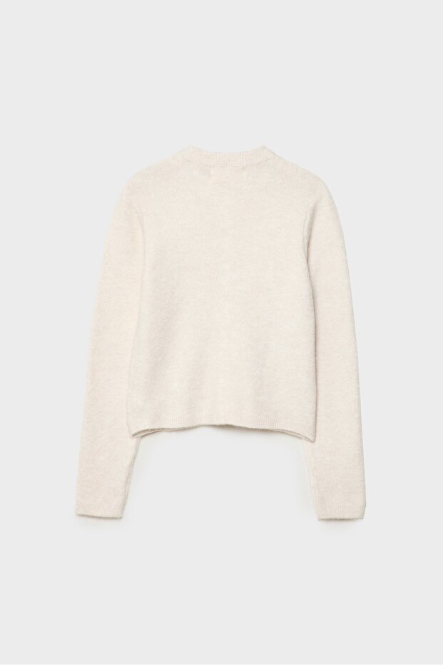 Düğmeli triko hırka - 7