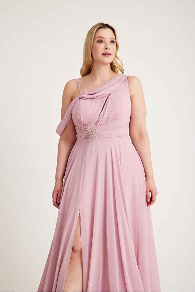 5735ŞİF ŞİFON ABİYE ELBİSE - 6