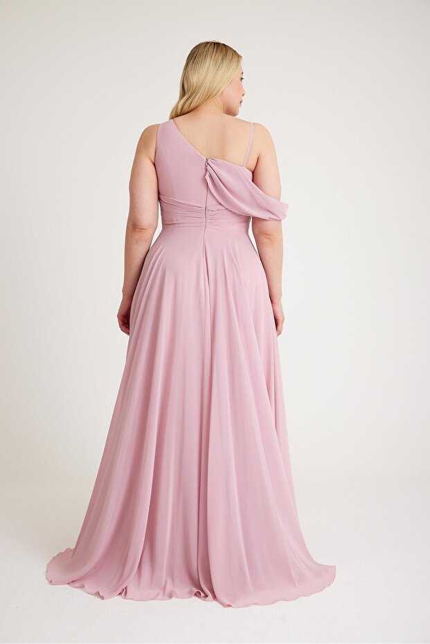 5735ŞİF ŞİFON ABİYE ELBİSE - 8