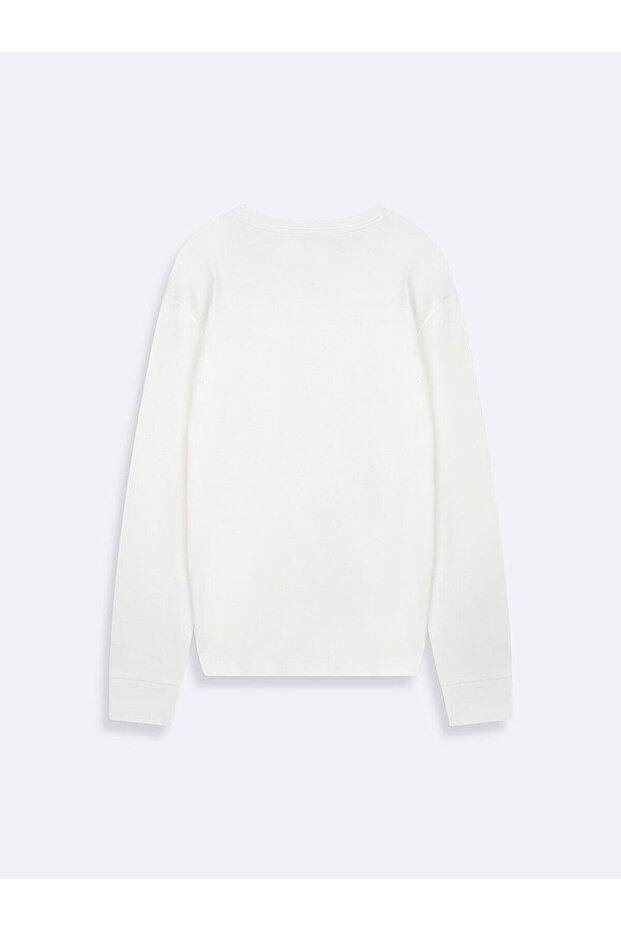Beyaz Sweatshırt - 3