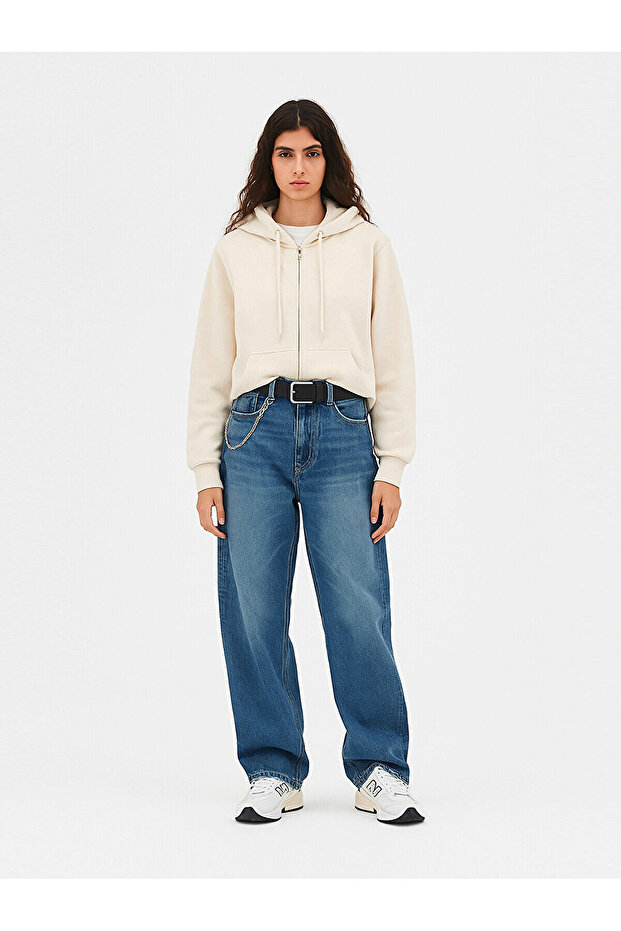 Krem Sweatshırt - 1