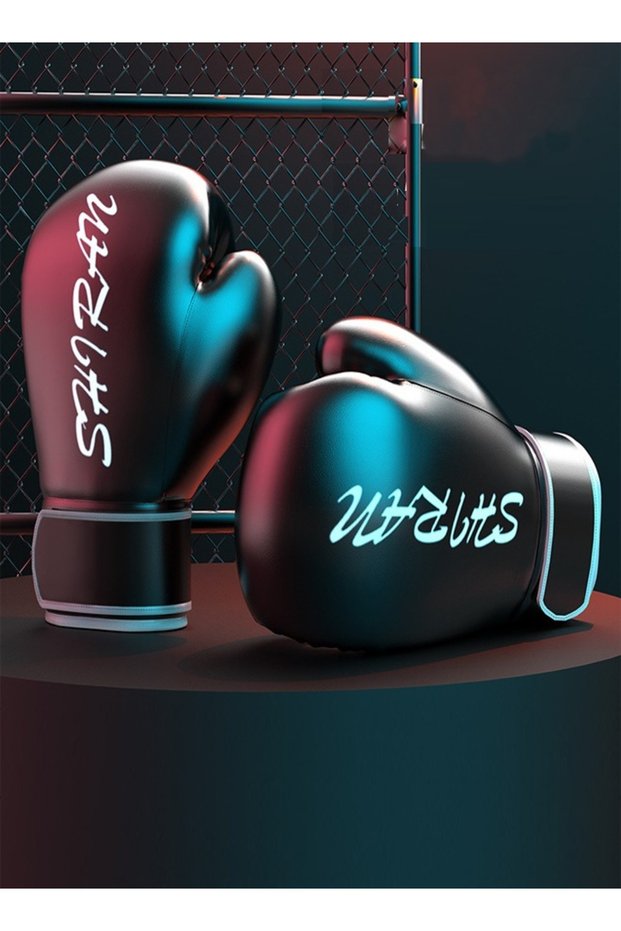 Pair of Full Finger Tear Proof Boxing Gloves for Men & Women Boxing Training Gloves Kickboxing Glove
