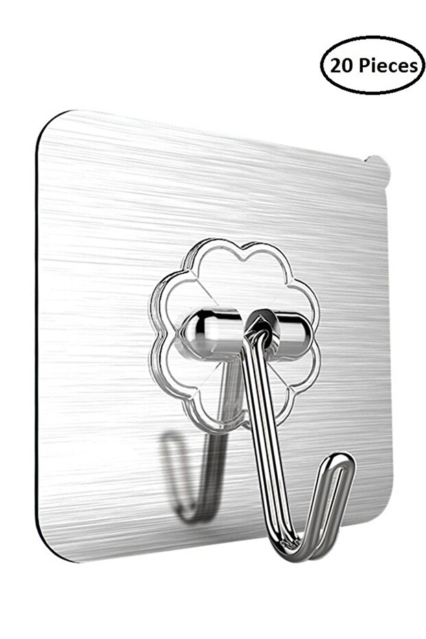 20 Piece Self Adhesive Heavy Duty Hooks