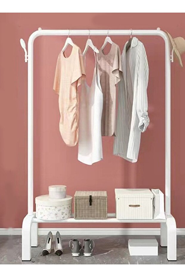 Clothes and Shoe Rack with Tree Shaped Holding Hooks