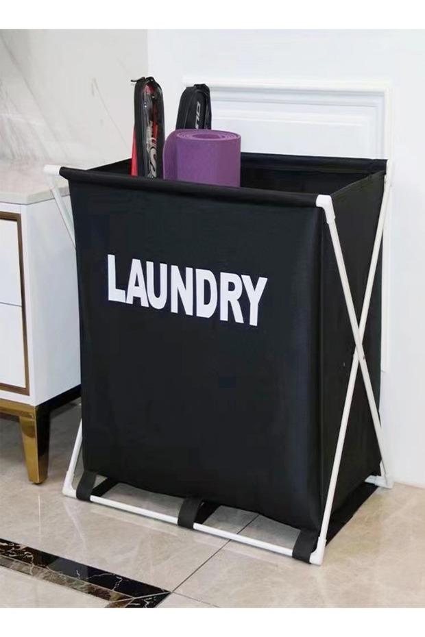 Modern Design Foldable Large Capacity Laundry Basket Clothes Storage Bag with Handles and Brackets